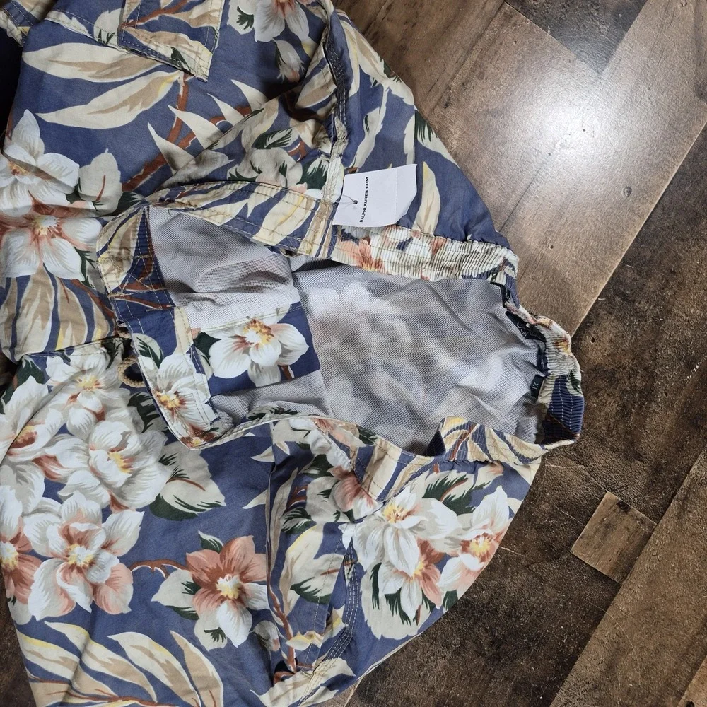 Vintage 90s Polo Ralph Lauren Swim Trunks Shorts Mens XL Floral New